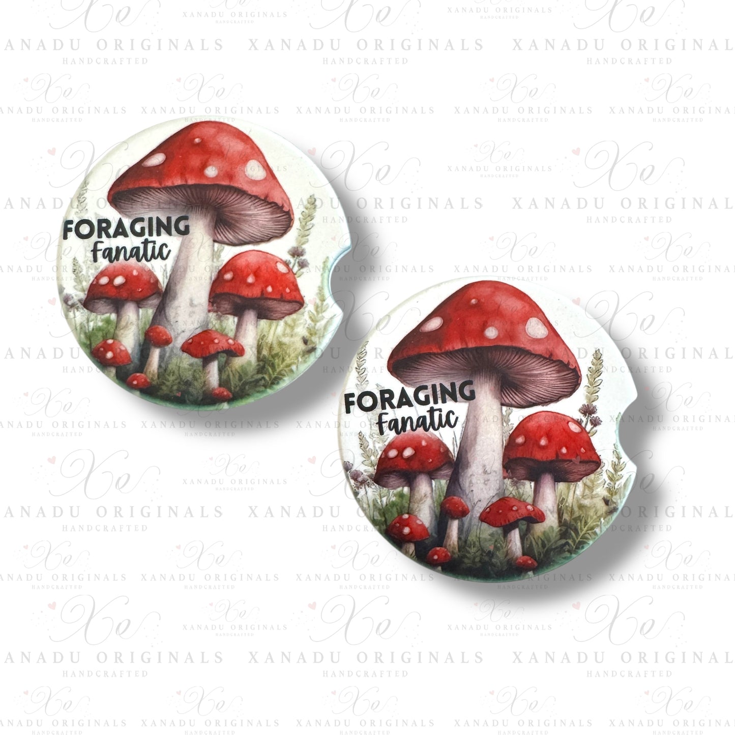 Foraging Fanatic Ceramic Car Coasters