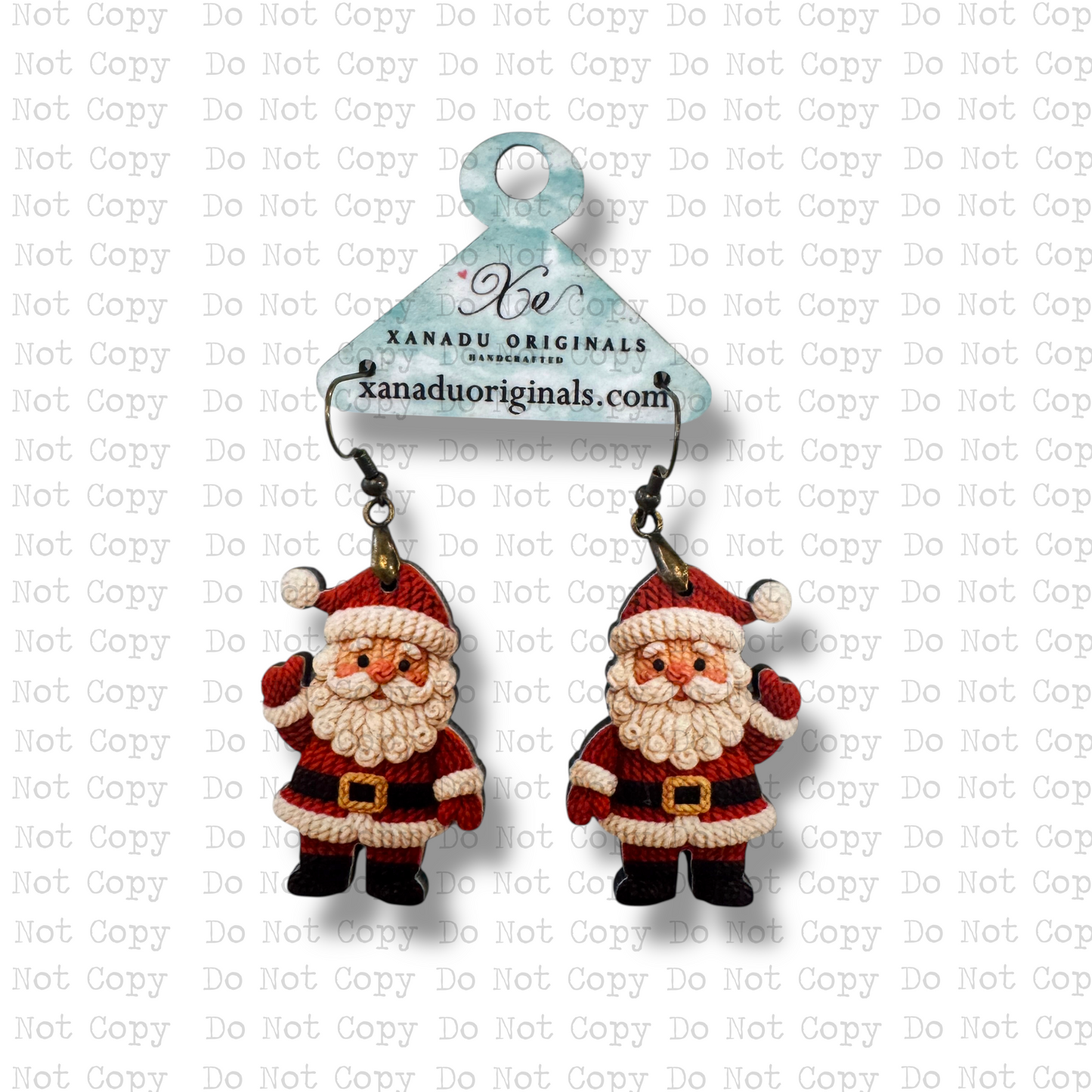 Santa Yarn Earrings
