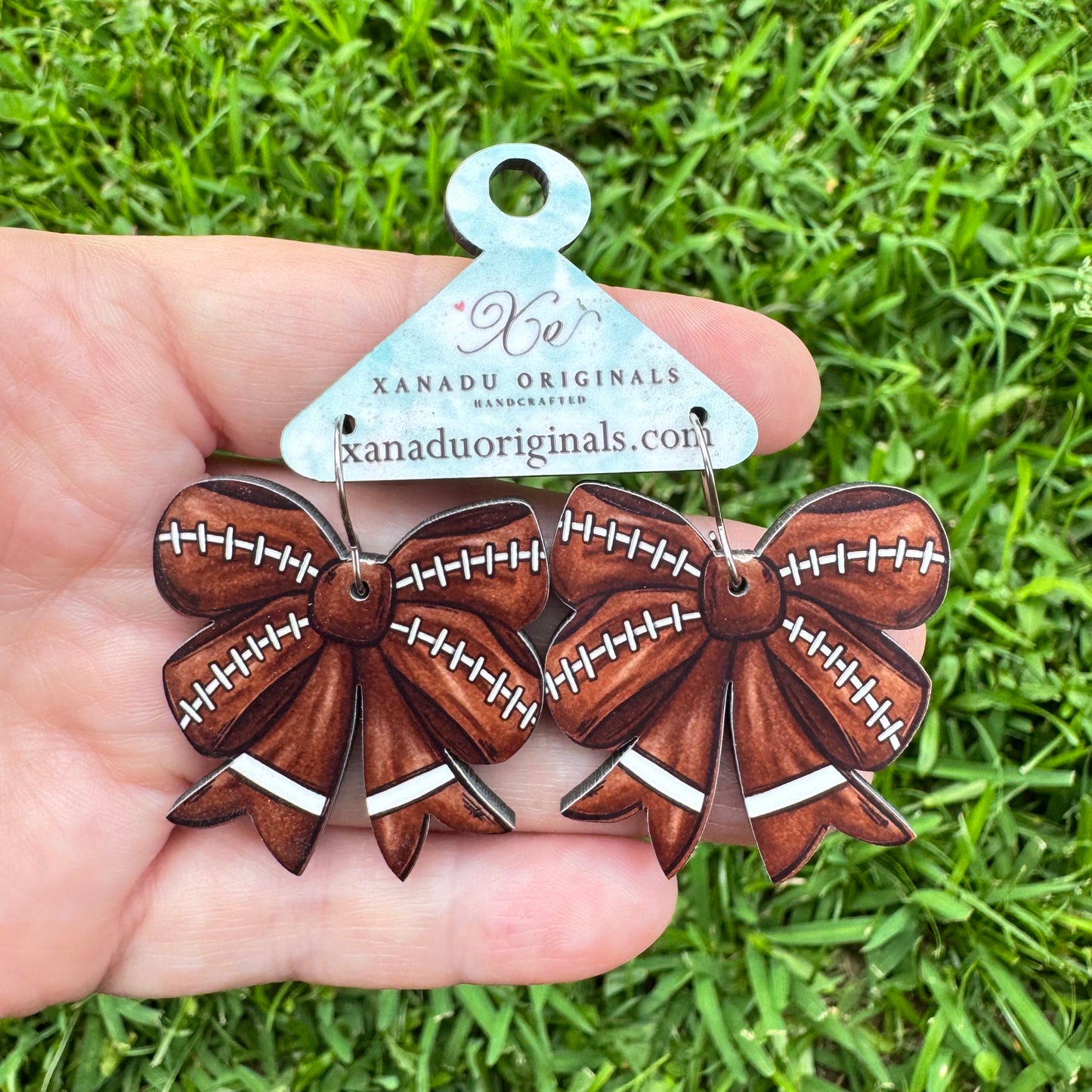 Football Bow Earring