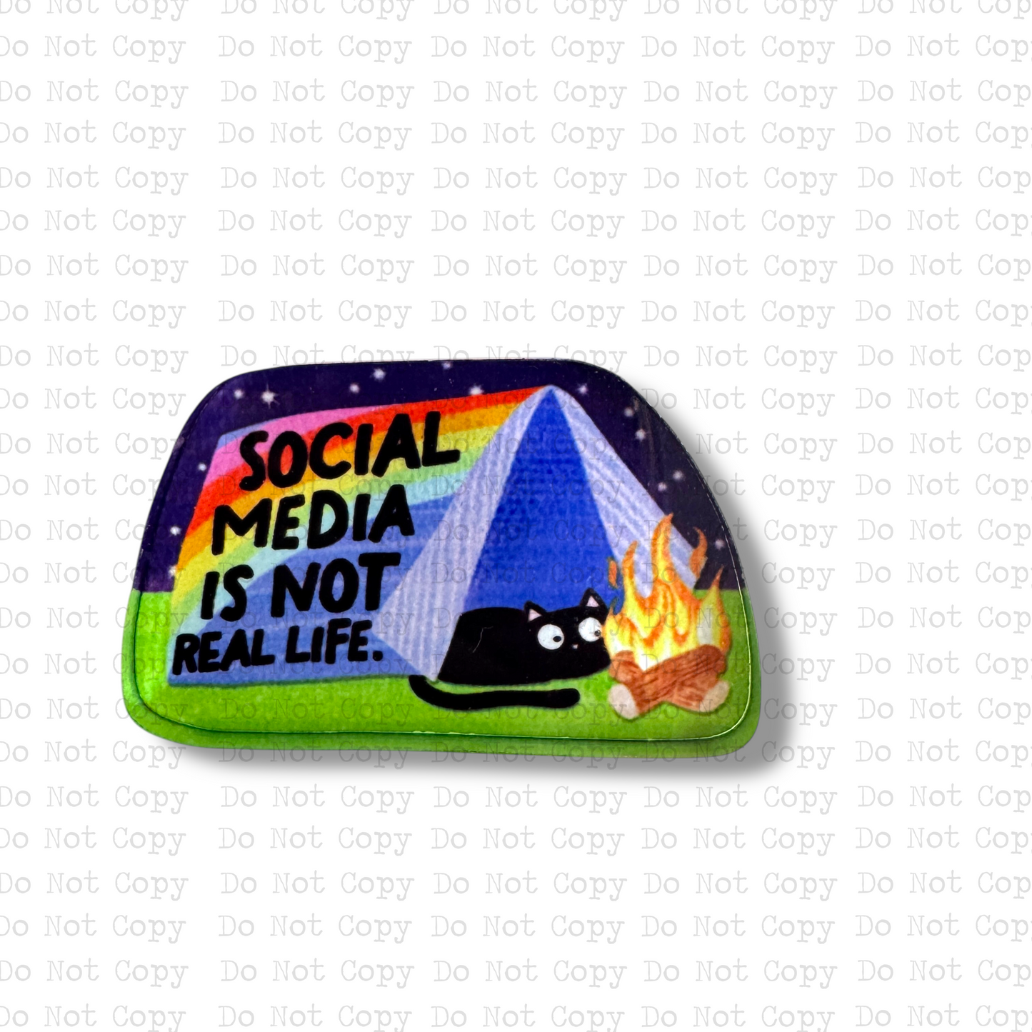 Social Media Not Real Life Lapel Pin