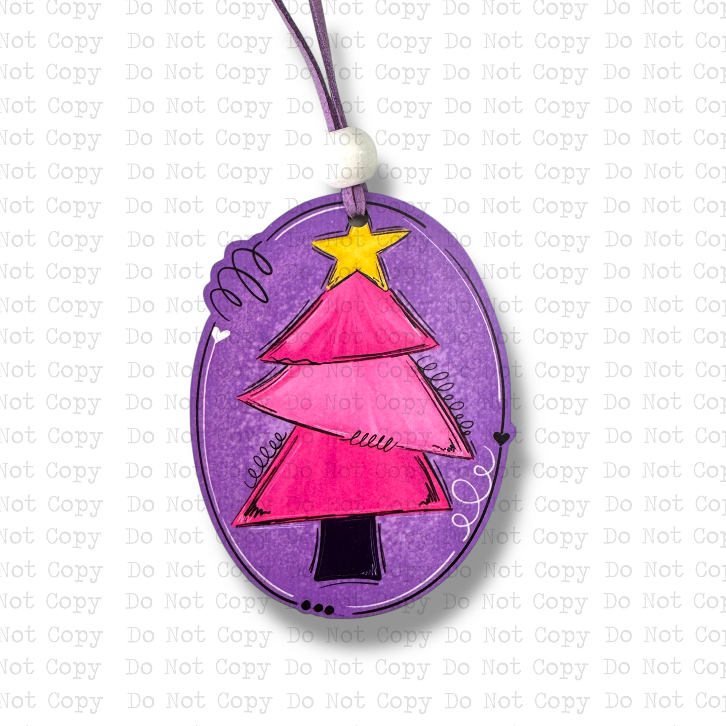 Pink and Purple Christmas Tree Ornament
