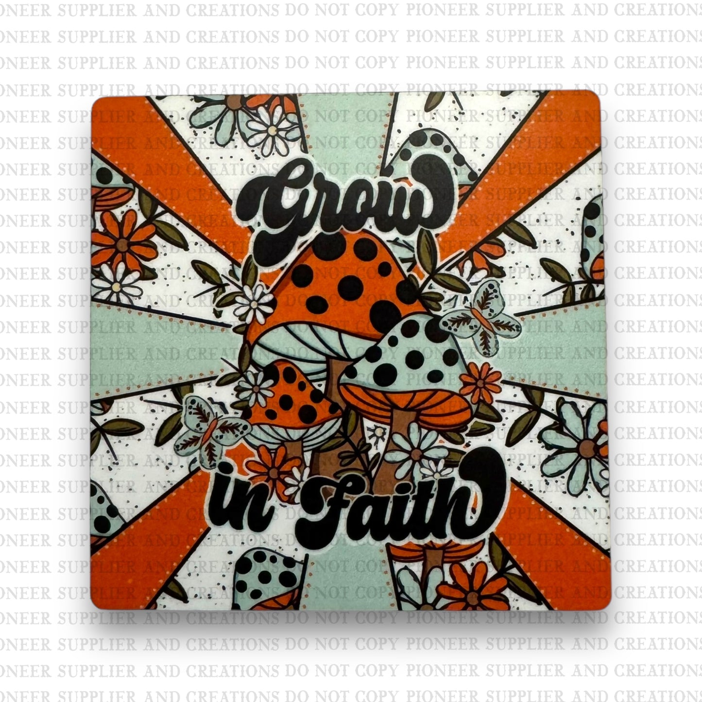 Grow In Faith Mushroom Magnet