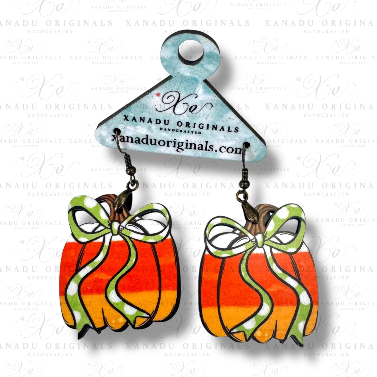 Candy Corn Pumpkin Earrings