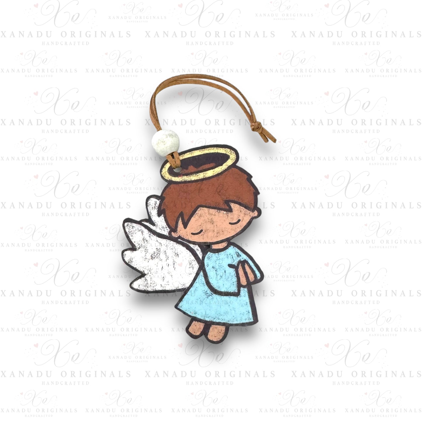 Angel Chalk Boy Christmas Ornament