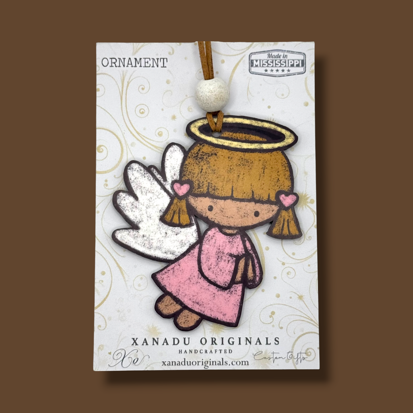 Angel Chalk Girl Christmas Ornament