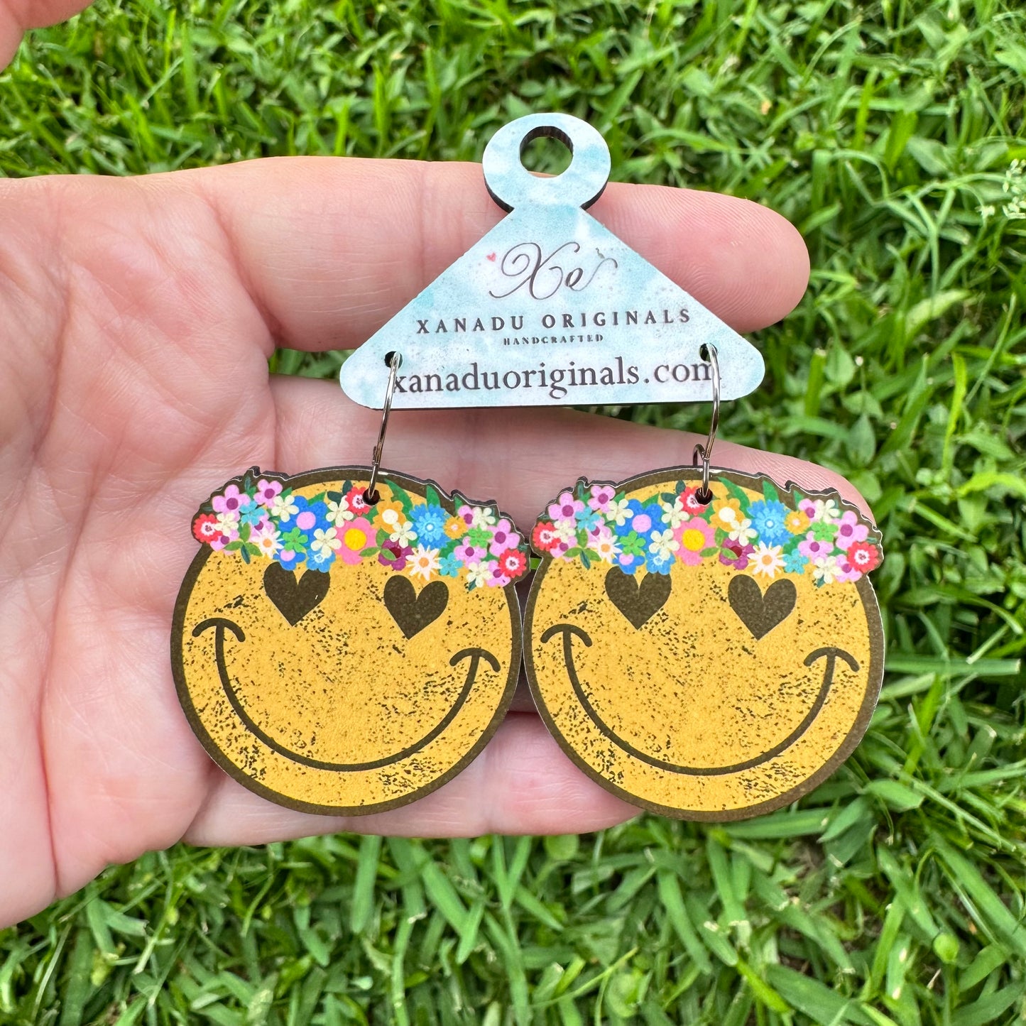 Flower Child Smiley Earrings