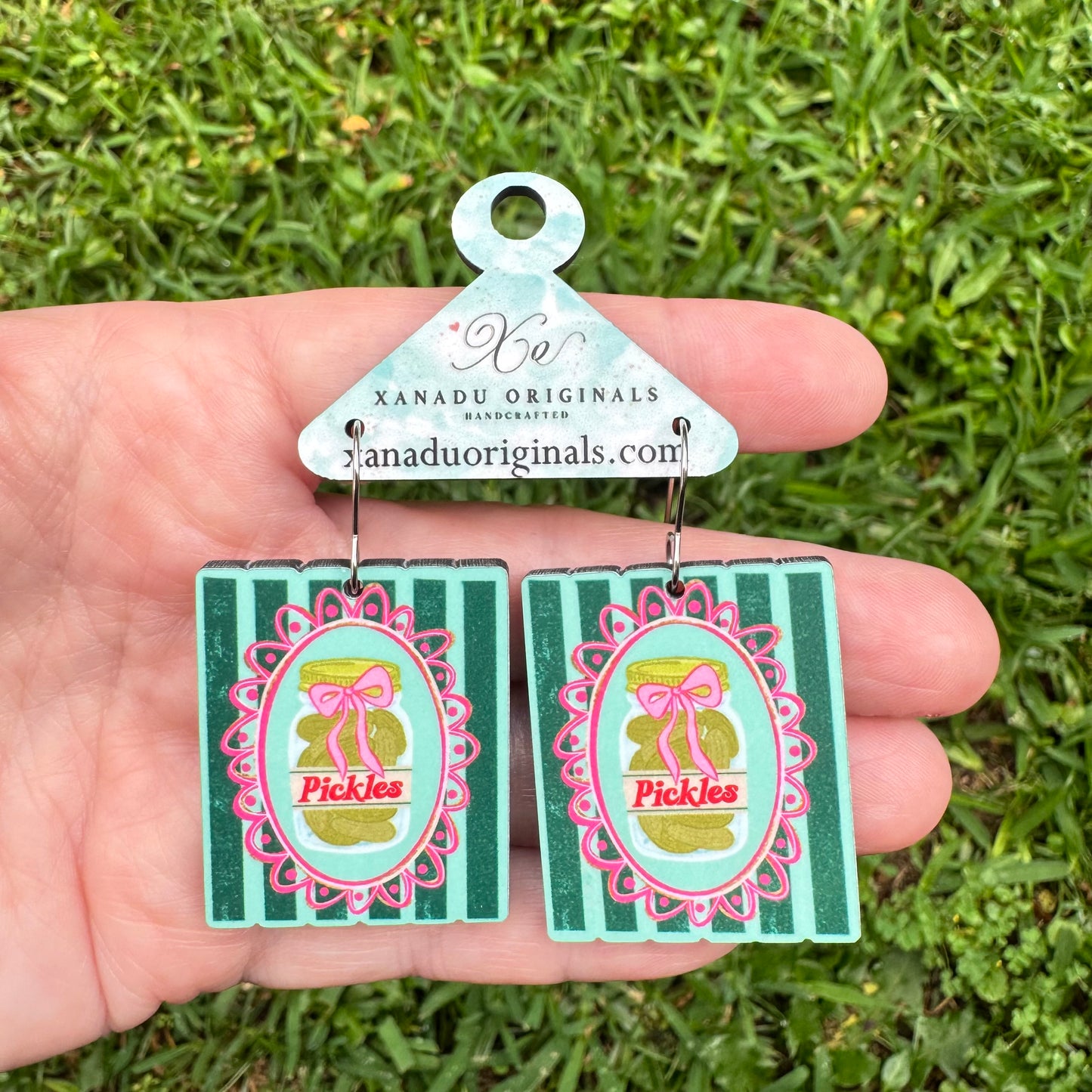 Kitsch Pickle Jar Earrings