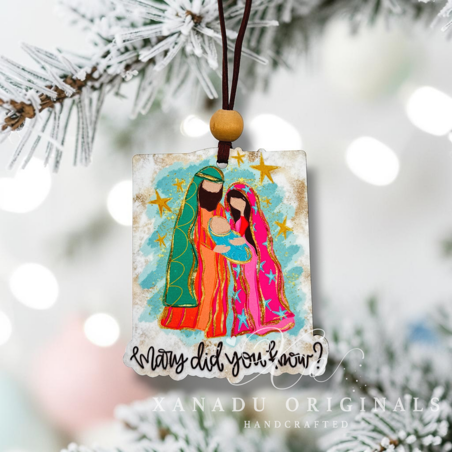 Mary Did You Know Nativity Christmas Ornament | Vibrant Christian Holiday Keepsake