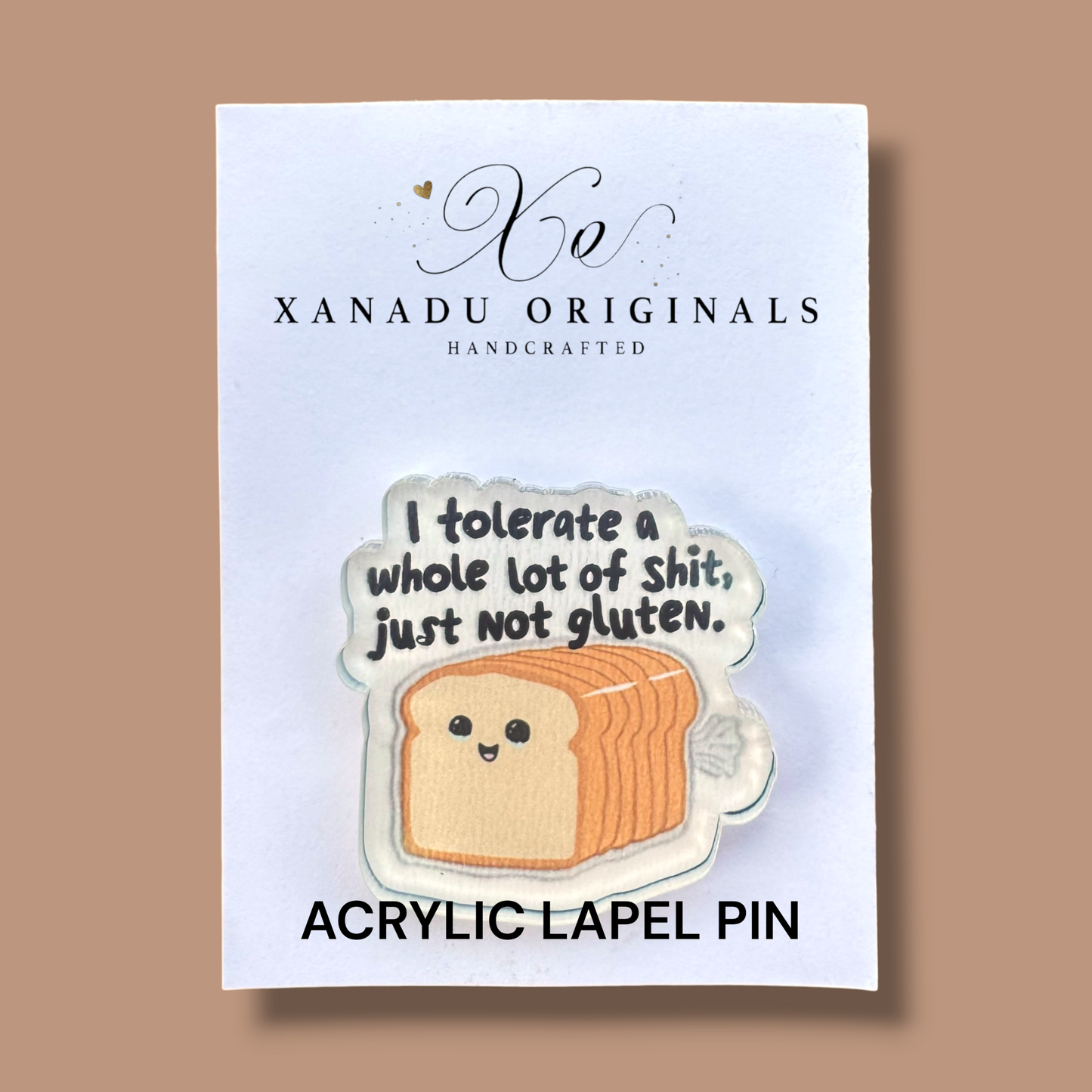 Can't Tolerate Gluten Lapel Pin