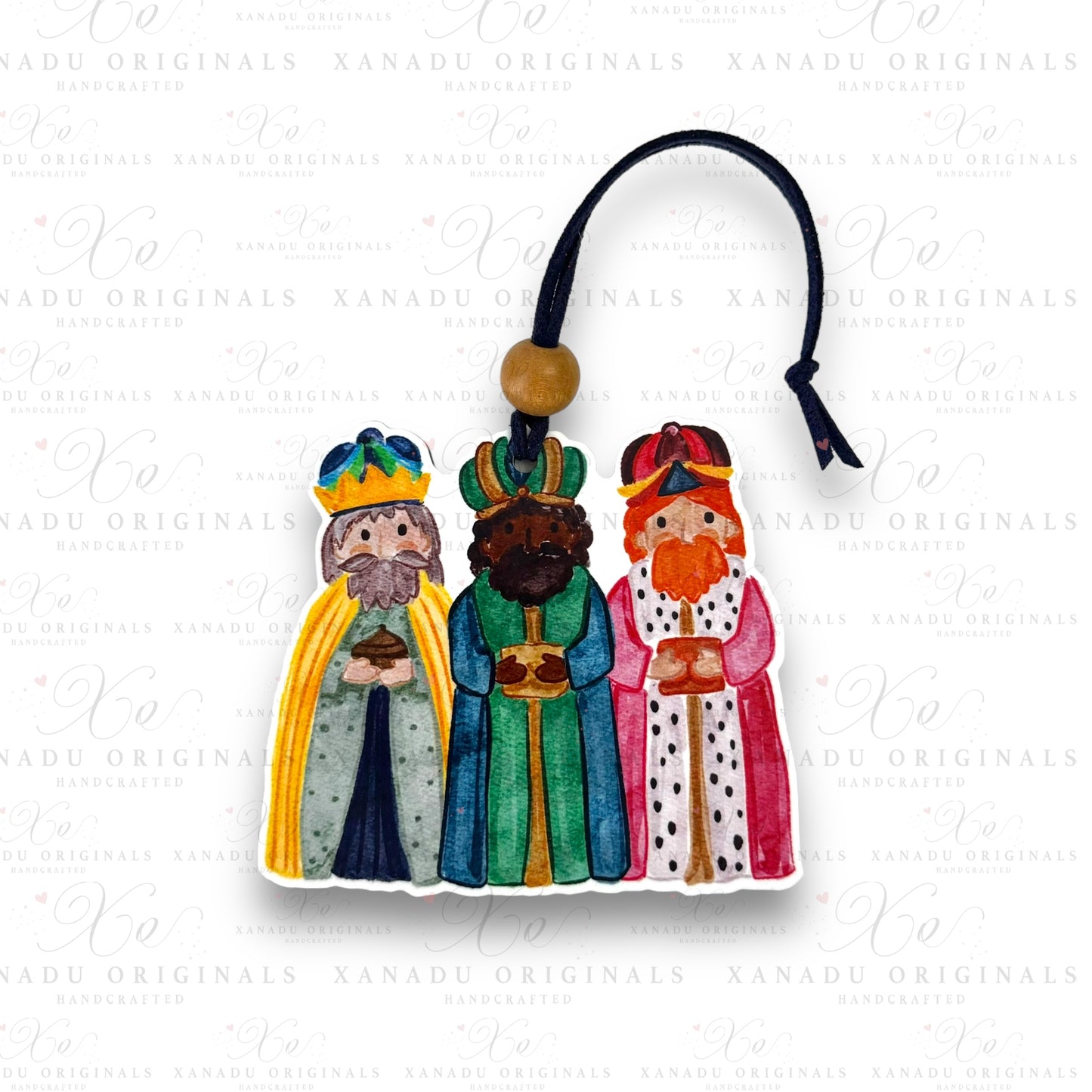 Watercolor Wisemen Christmas Ornament