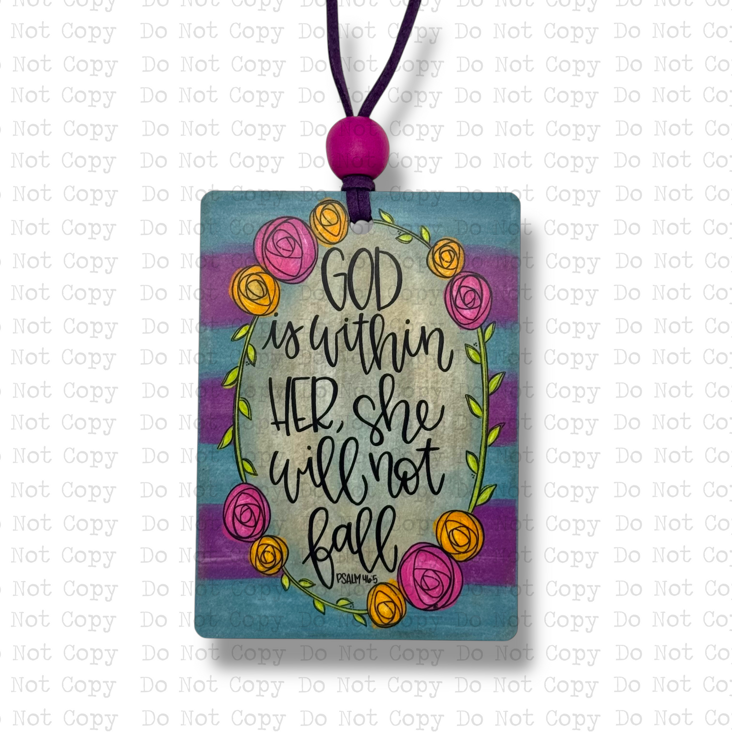 She Will Not Fall Car Charm