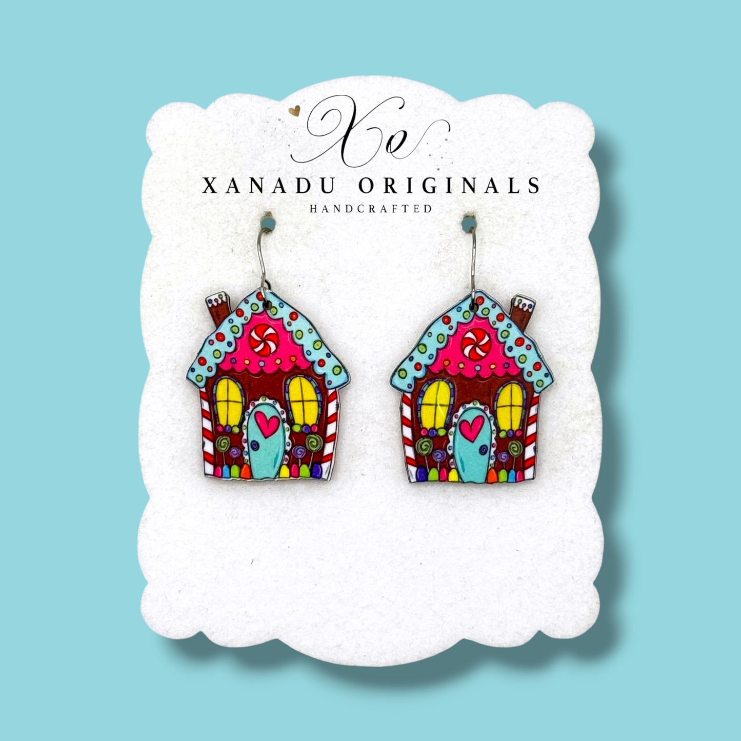 Gingerbread House Earrings