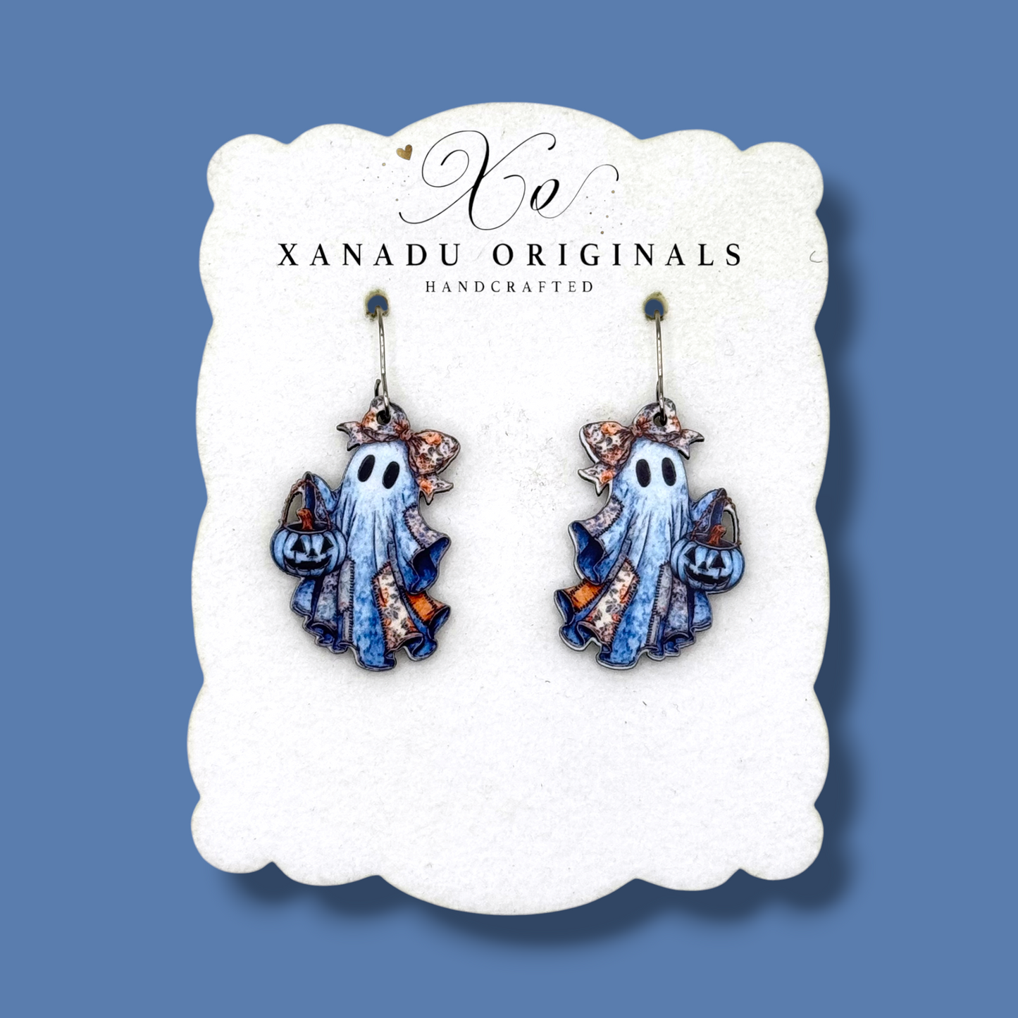 Denim Ghost Earrings