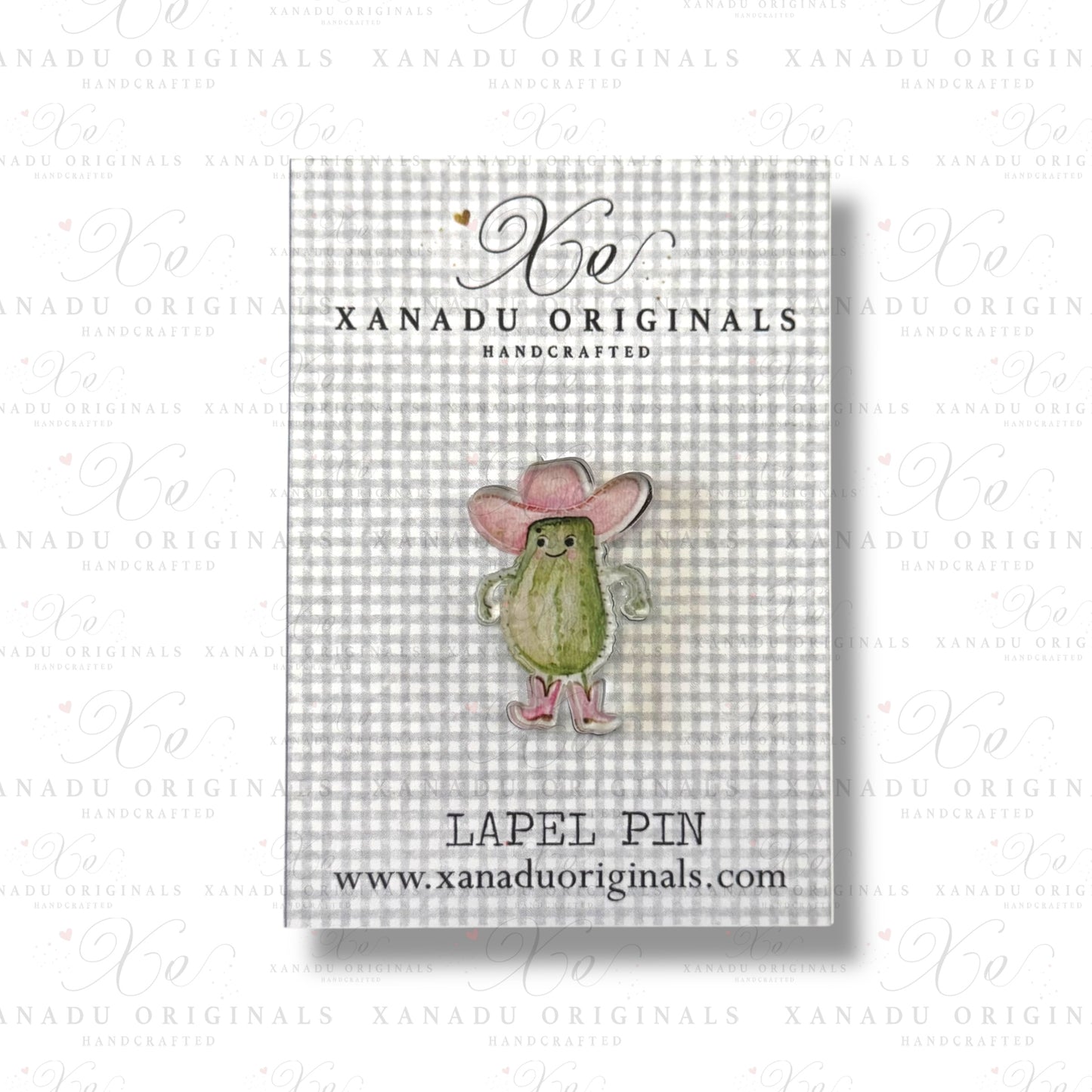 Cowgirl Pickle Lapel Pin