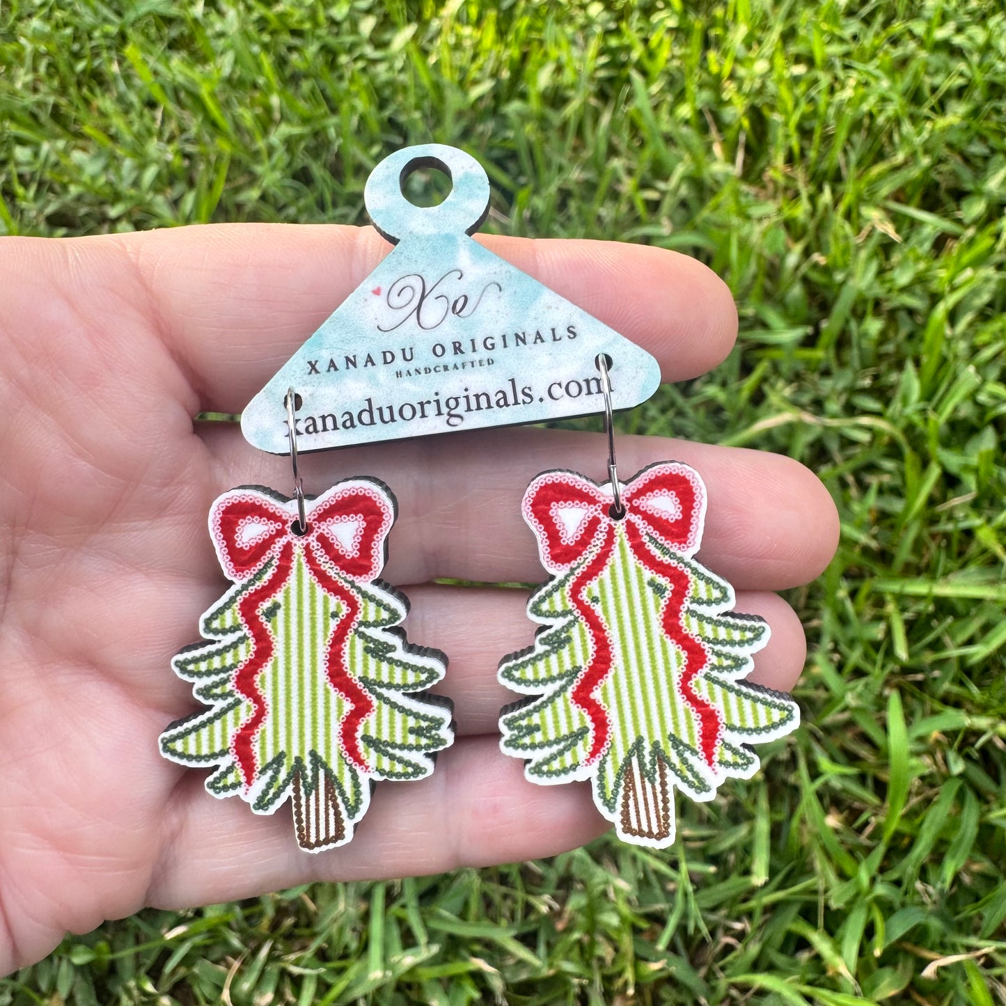 Seersucker Tree Earrings