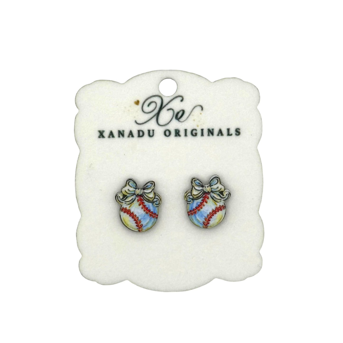 STUD Baseball Coquette Bow With Post