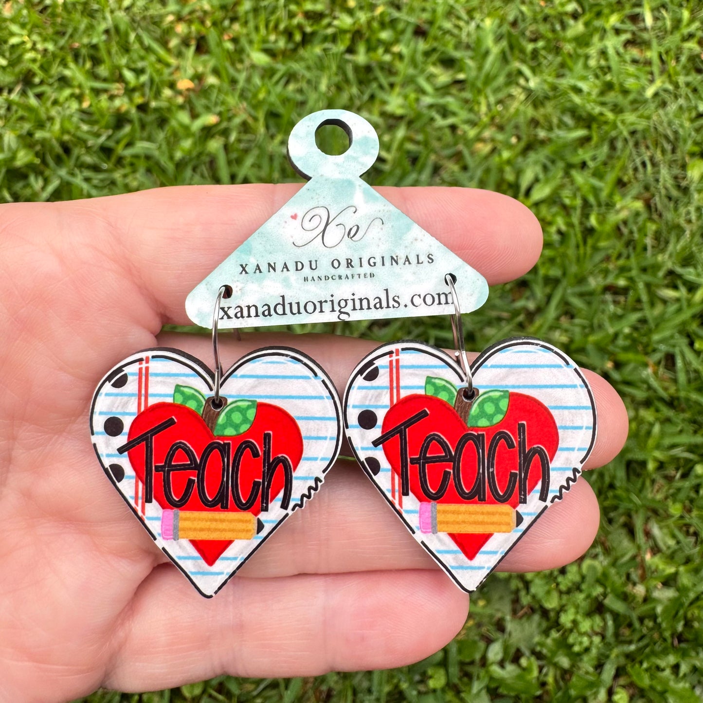 Teach Heart Earrings