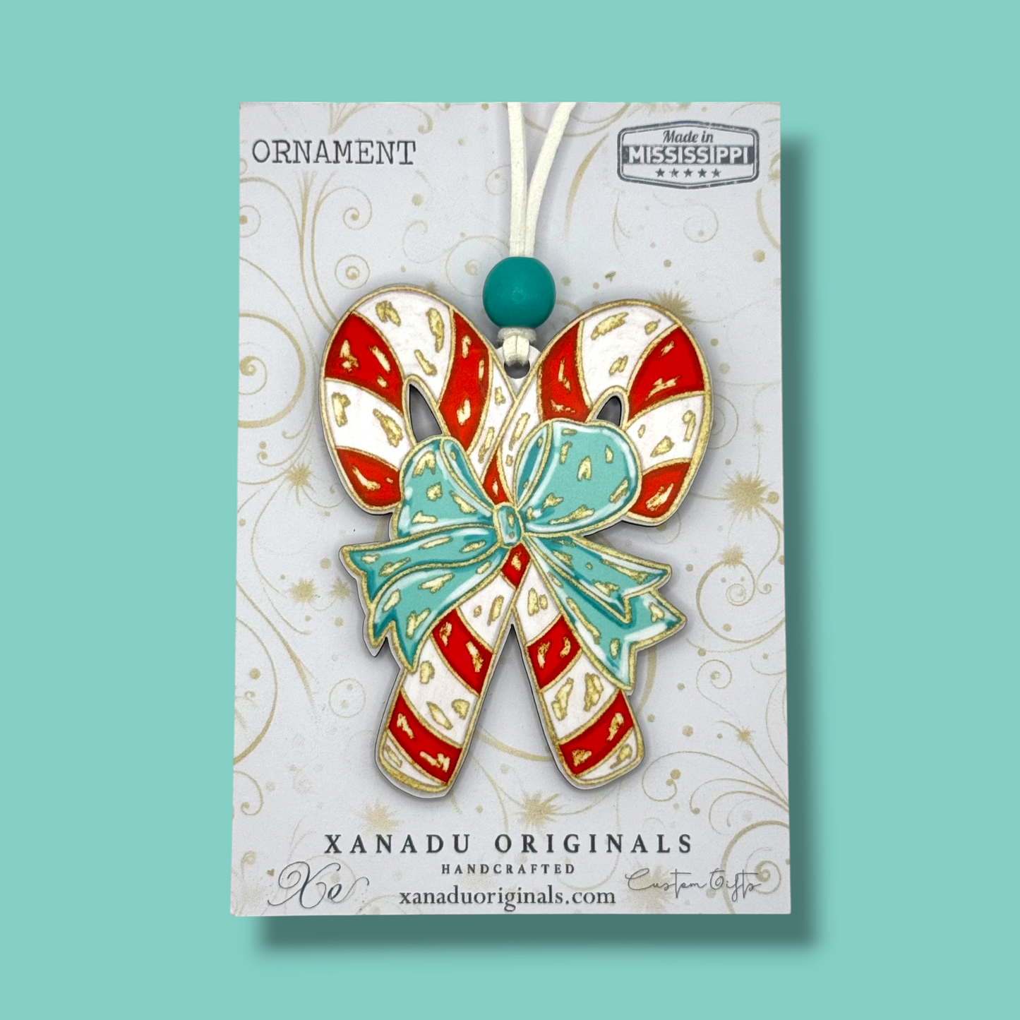 Red Double Candy Cane Ornament