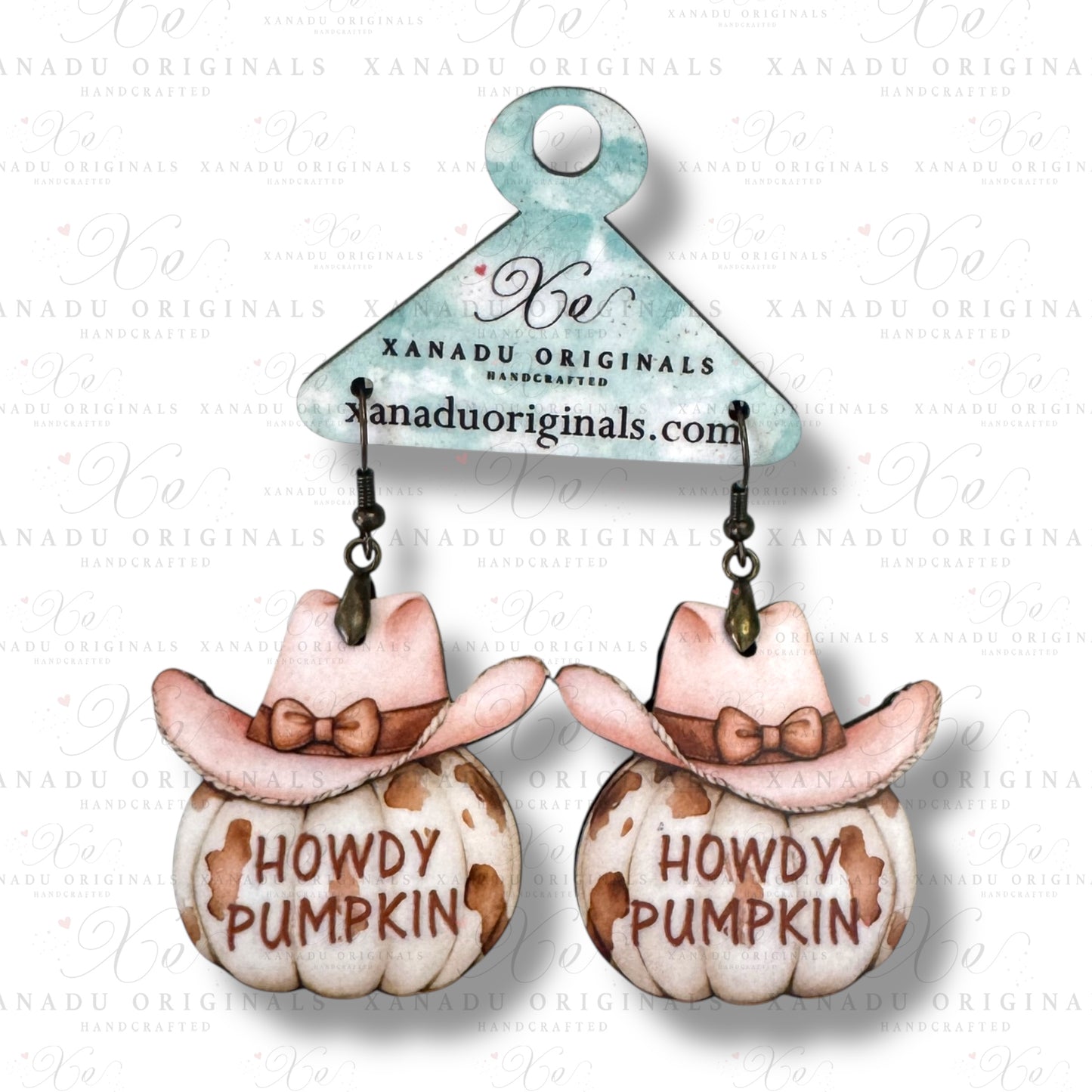 Howdy Pumpkin Western Earrings
