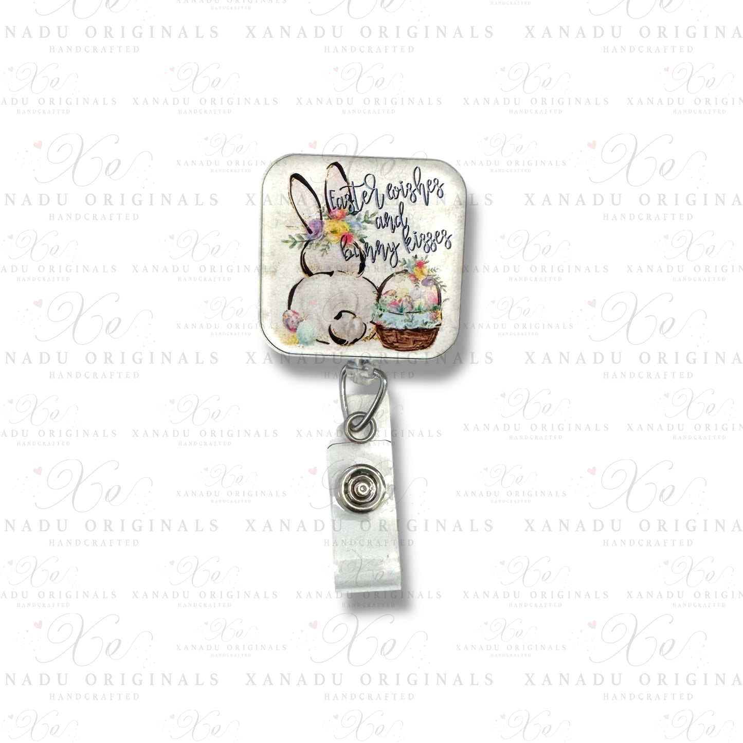 Easter Wishes Interchangeable Badge Button with Reel Option