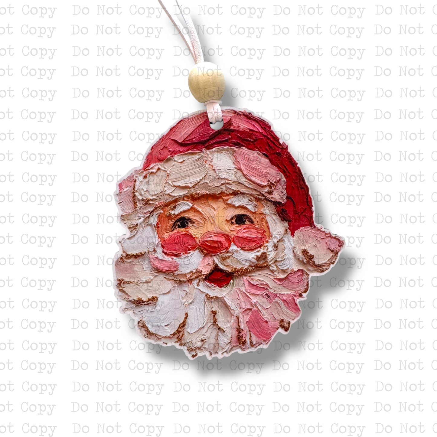 Hand Painted Santa Christmas Ornament