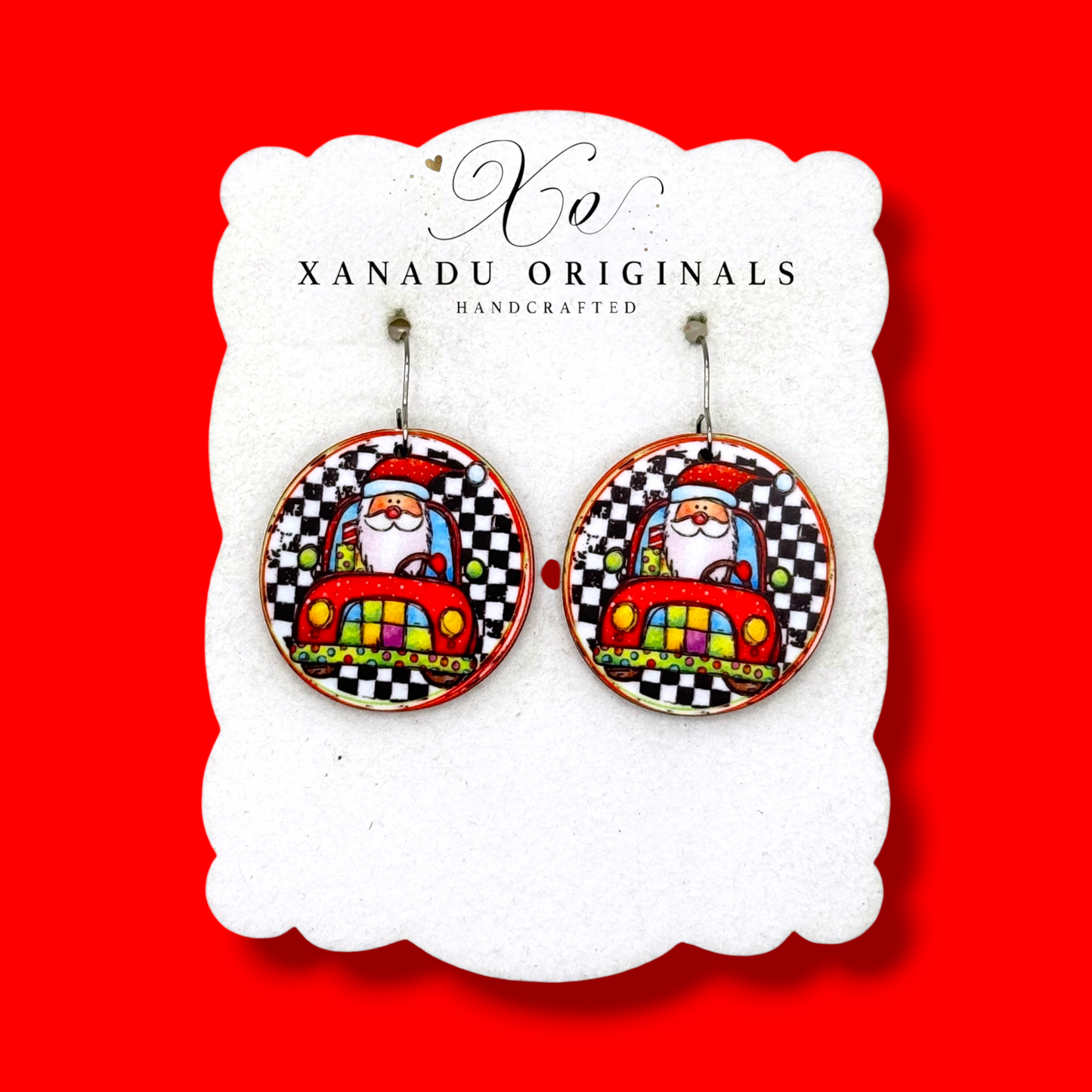 Festive Santa Earrings
