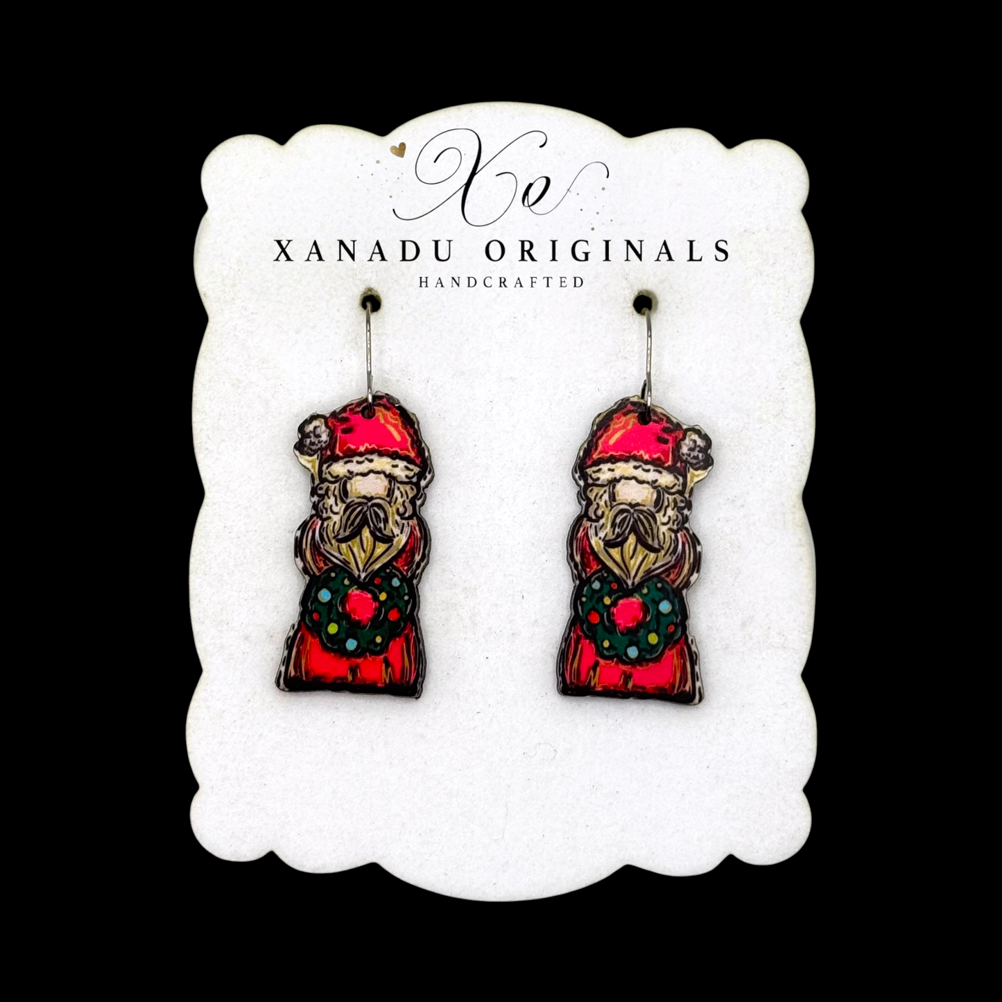 Old World Santa Earrings
