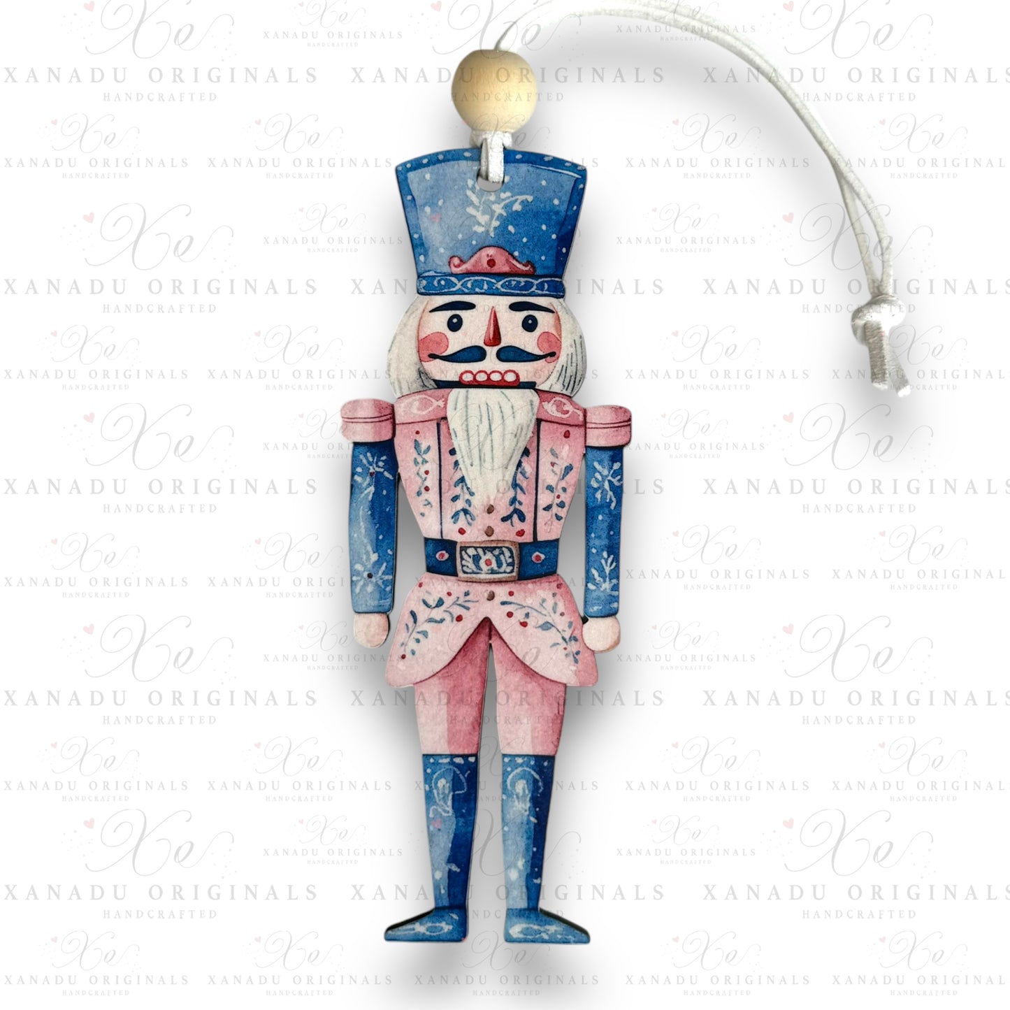 Christmas Toile Nutcracker Ornament