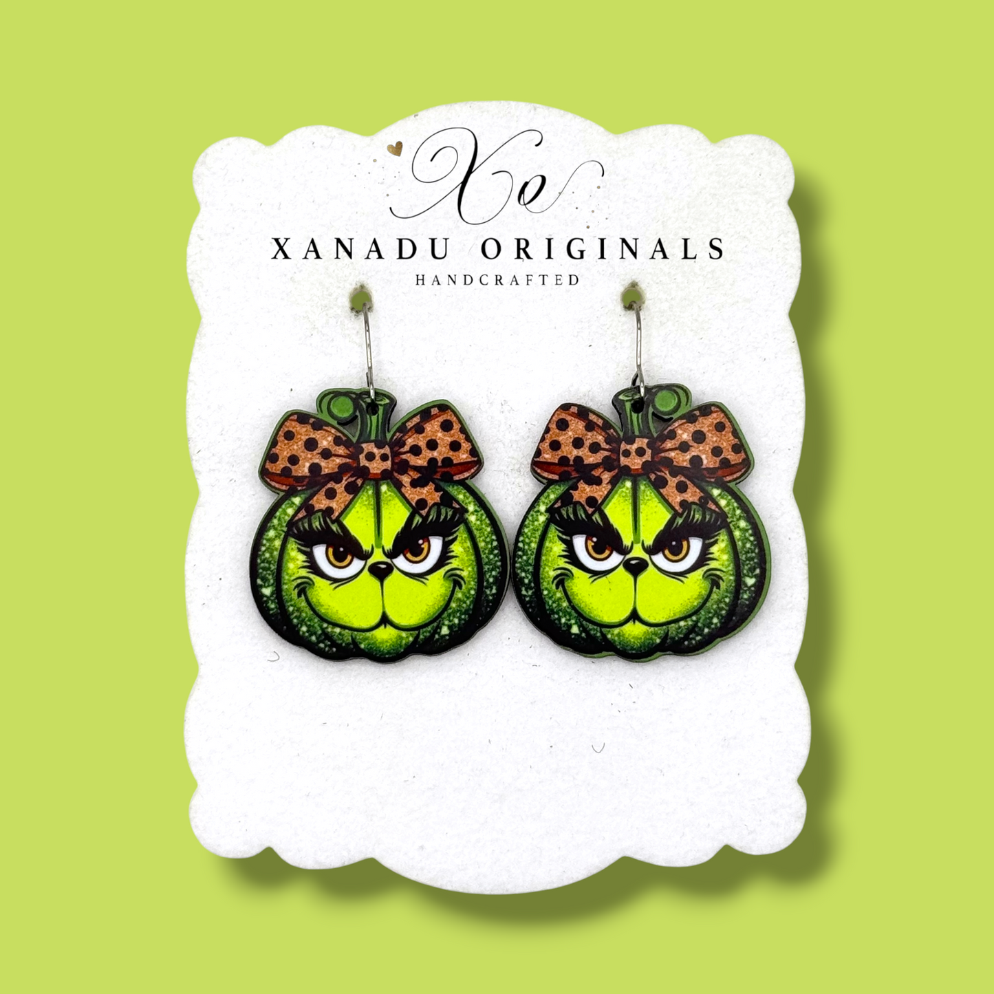 Green Pumpkin Earrings