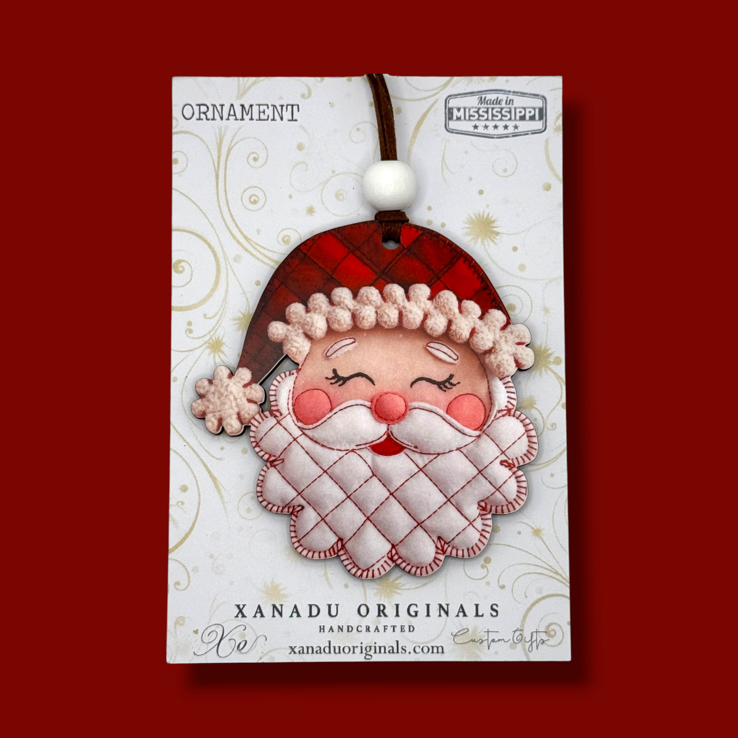 Patchwork Santa Christmas Ornament