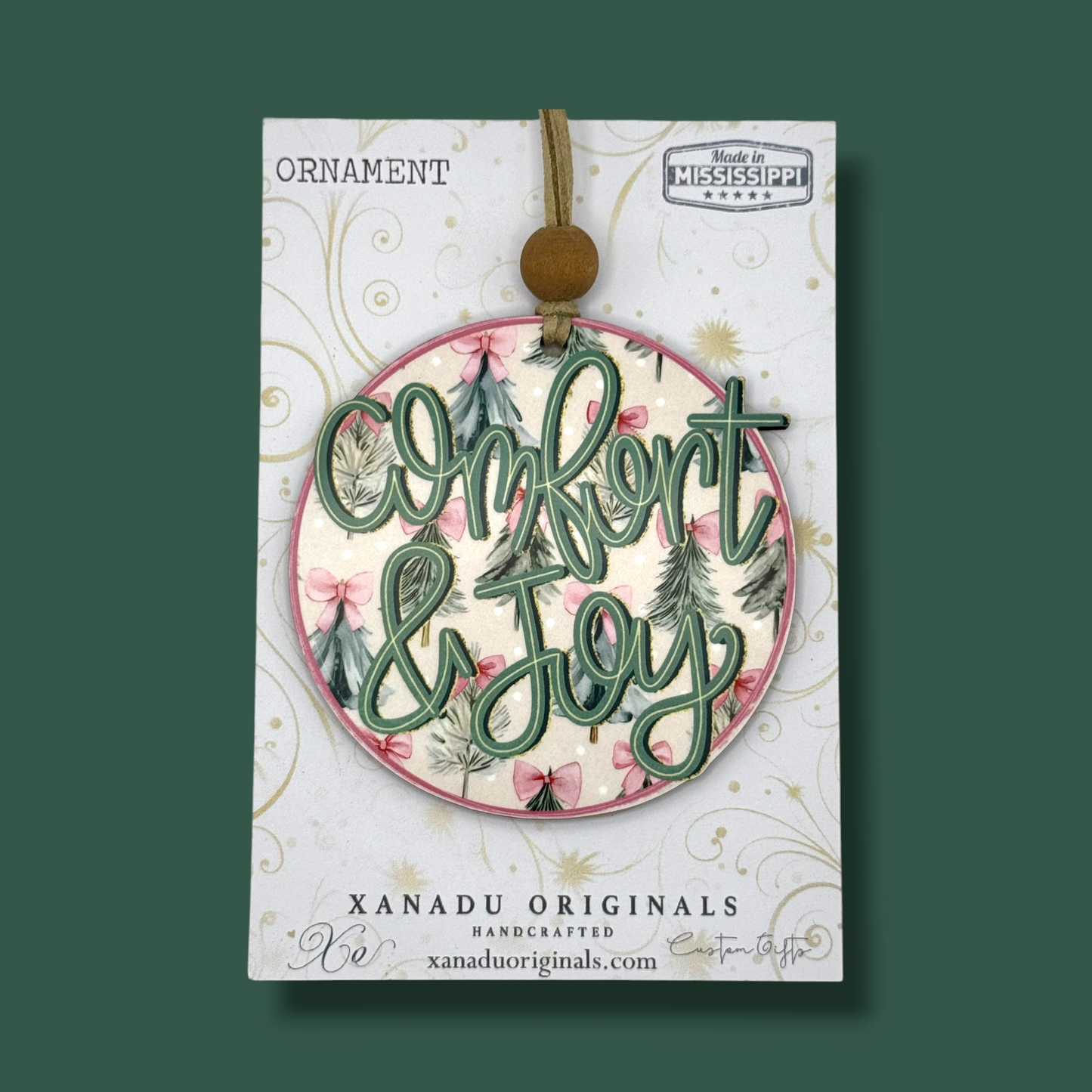 Comfort And Joy Christmas Ornament