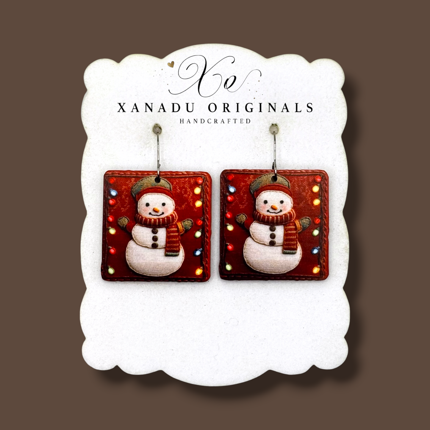 Snowman Tapestry Earrings