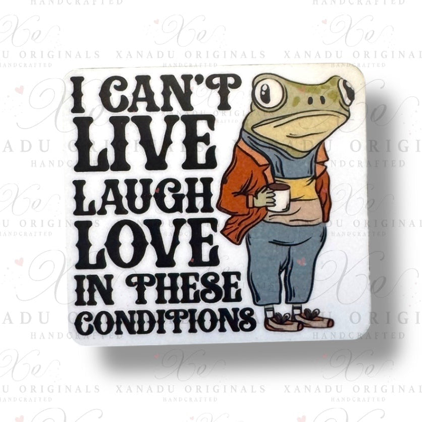 I Can't Live Laugh Love Interchangeable Badge Button with Reel Option