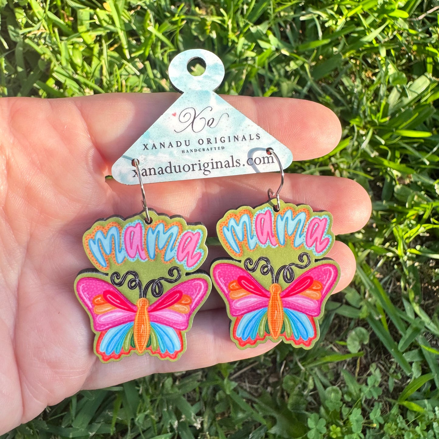 Mama Butterfly Dangle Earrings