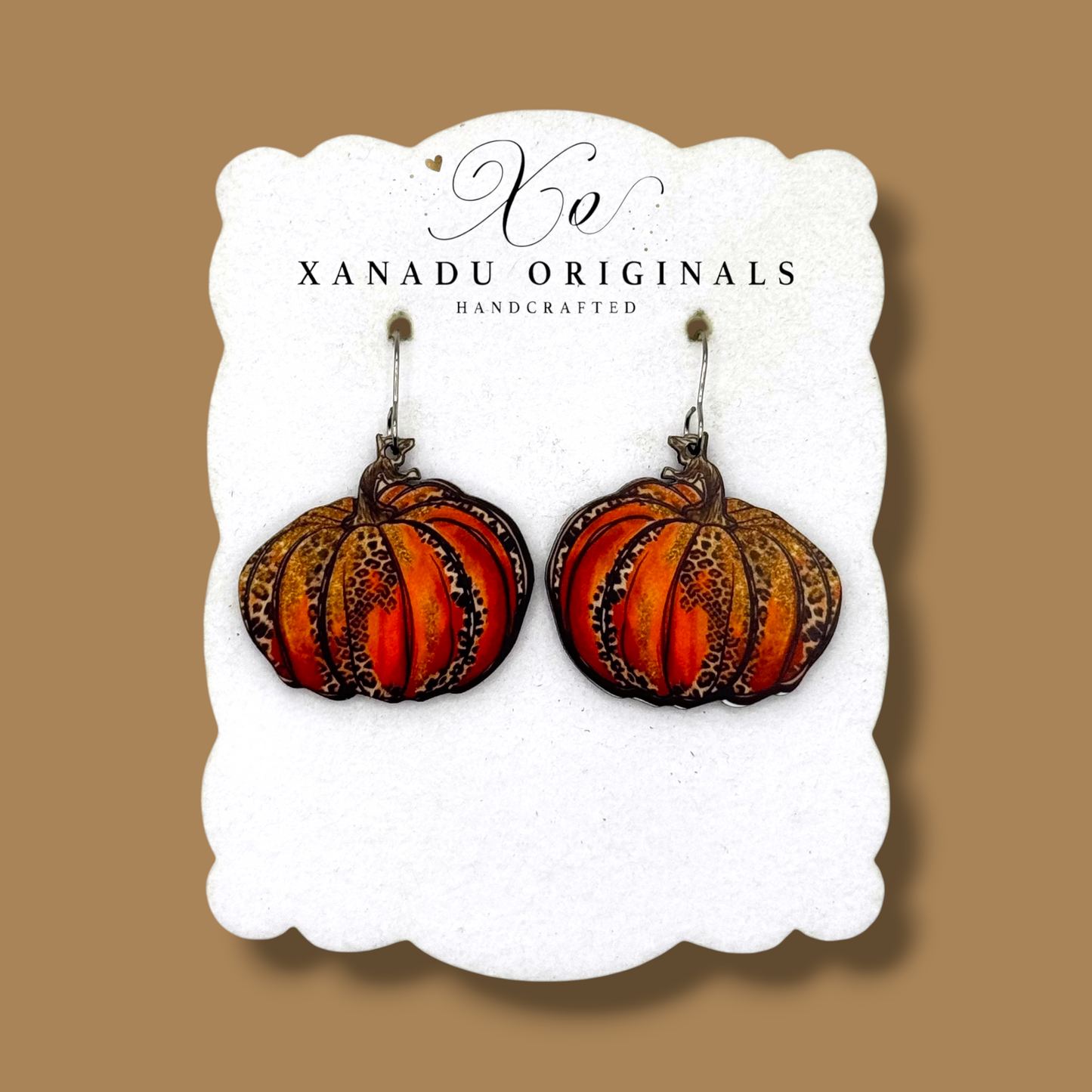 Leopard Pumpkin Earrings
