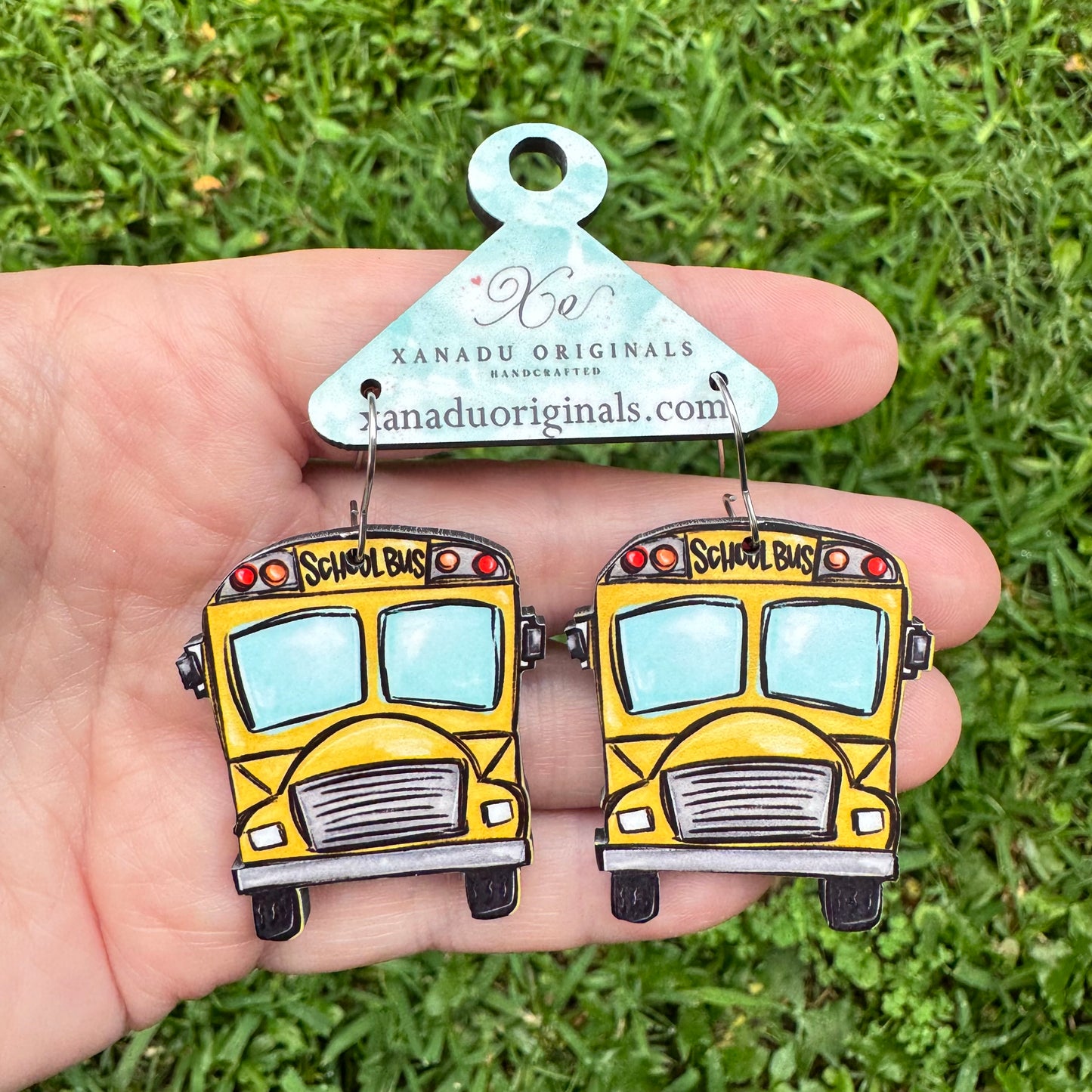 School Bus Earrings