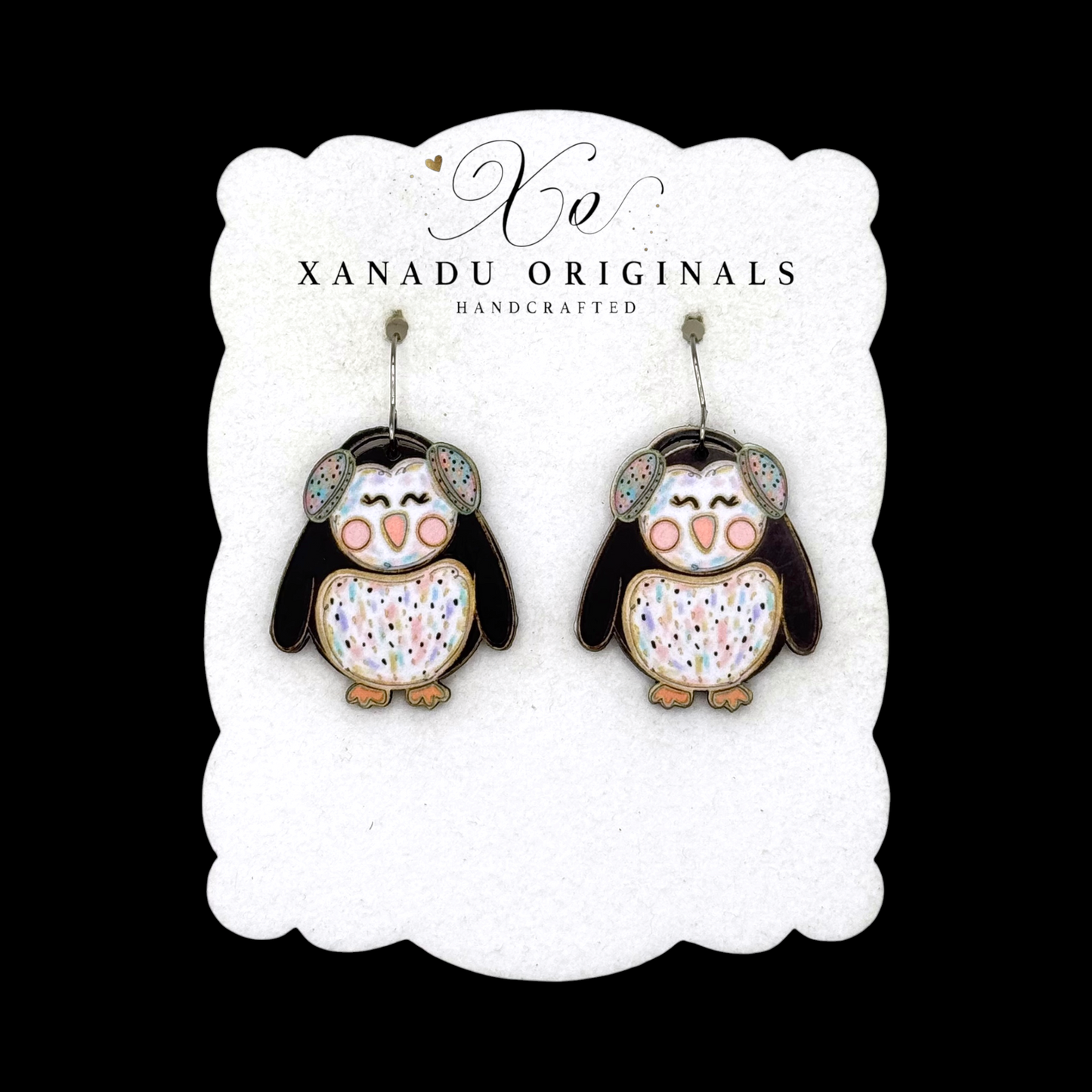 Pastel Penguin Earrings