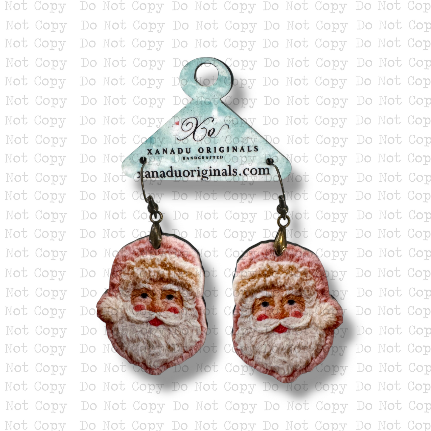 Pink Santa Faux Threaded Earrings