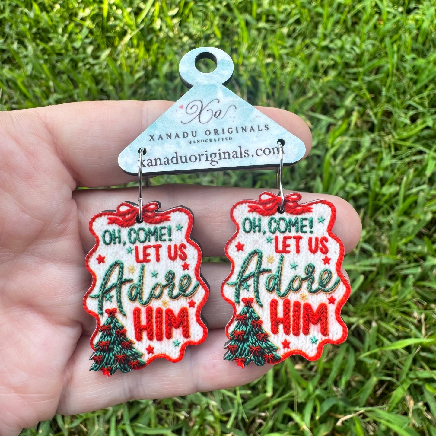Let Us Adore Him Tree Earrings