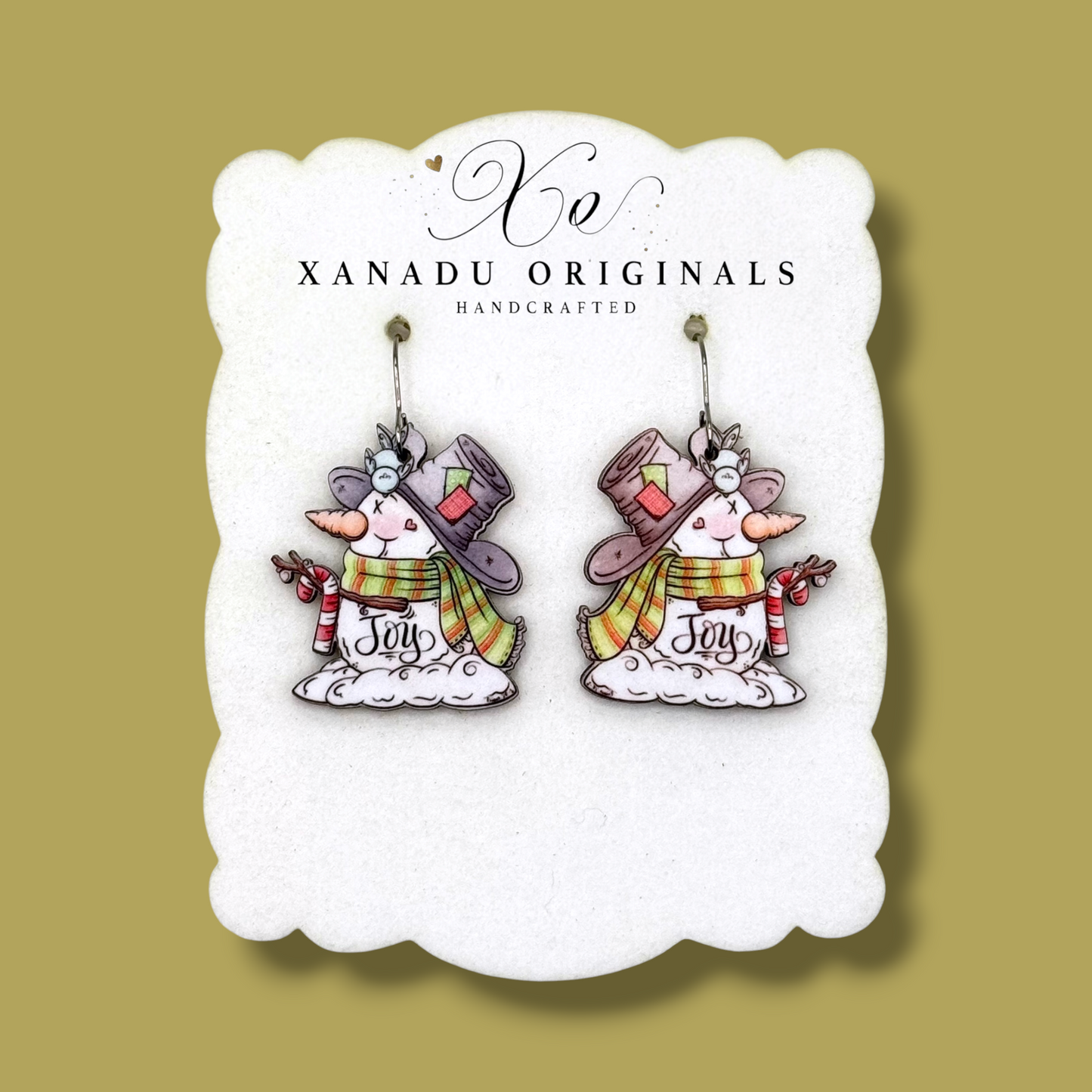 Joy Snowman Earrings
