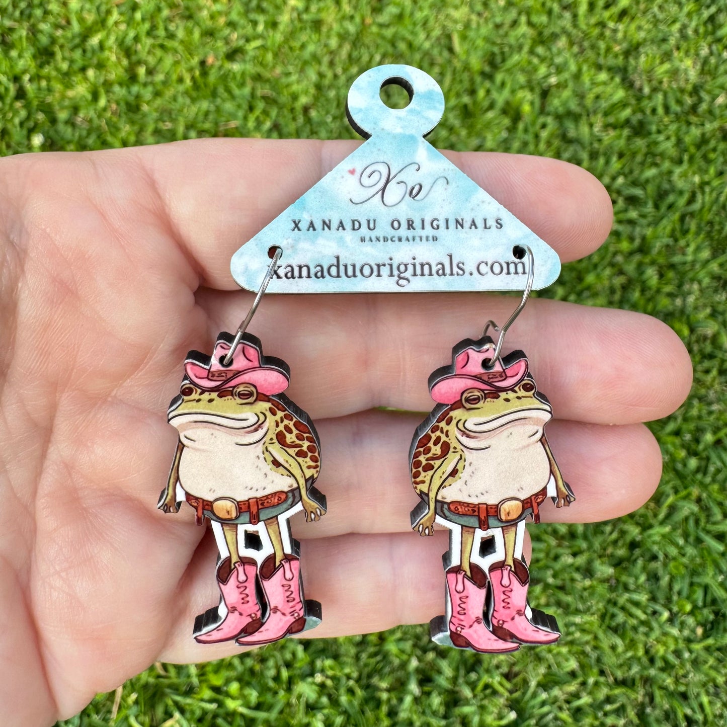 Shenanigan Frog Dangle Earrings