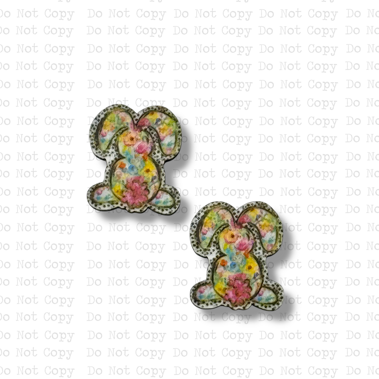 STUD Floral Dots Bunny With Post