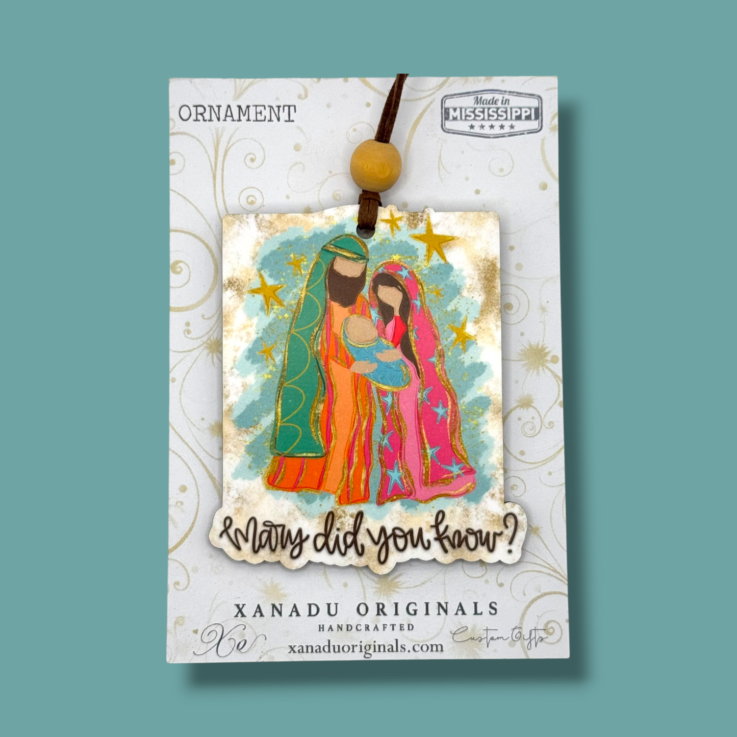 Mary Did You Know Nativity Christmas Ornament | Vibrant Christian Holiday Keepsake