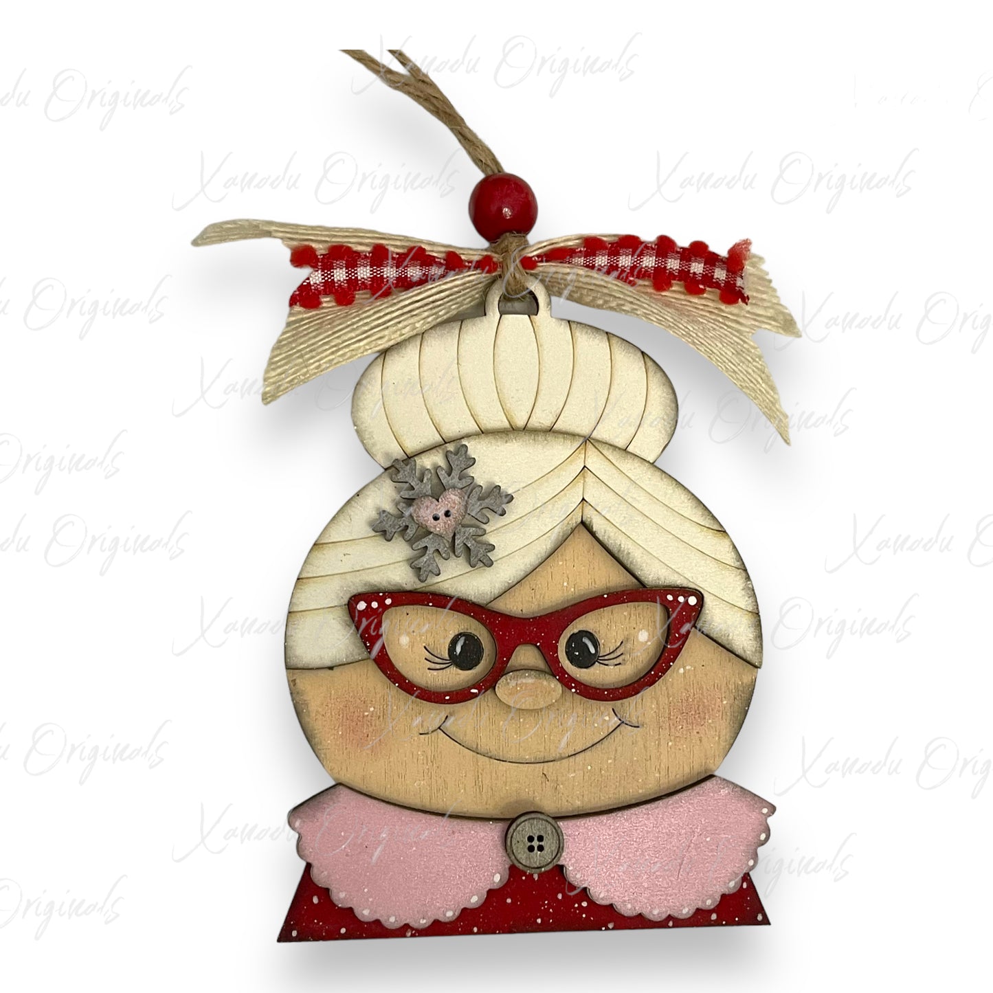 Mrs. Clause Christmas Wood Ornament