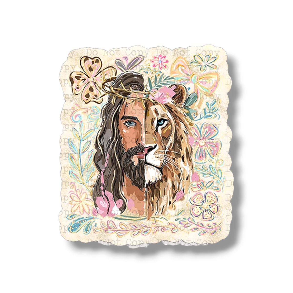 Jesus And The Lion Lapel Pin