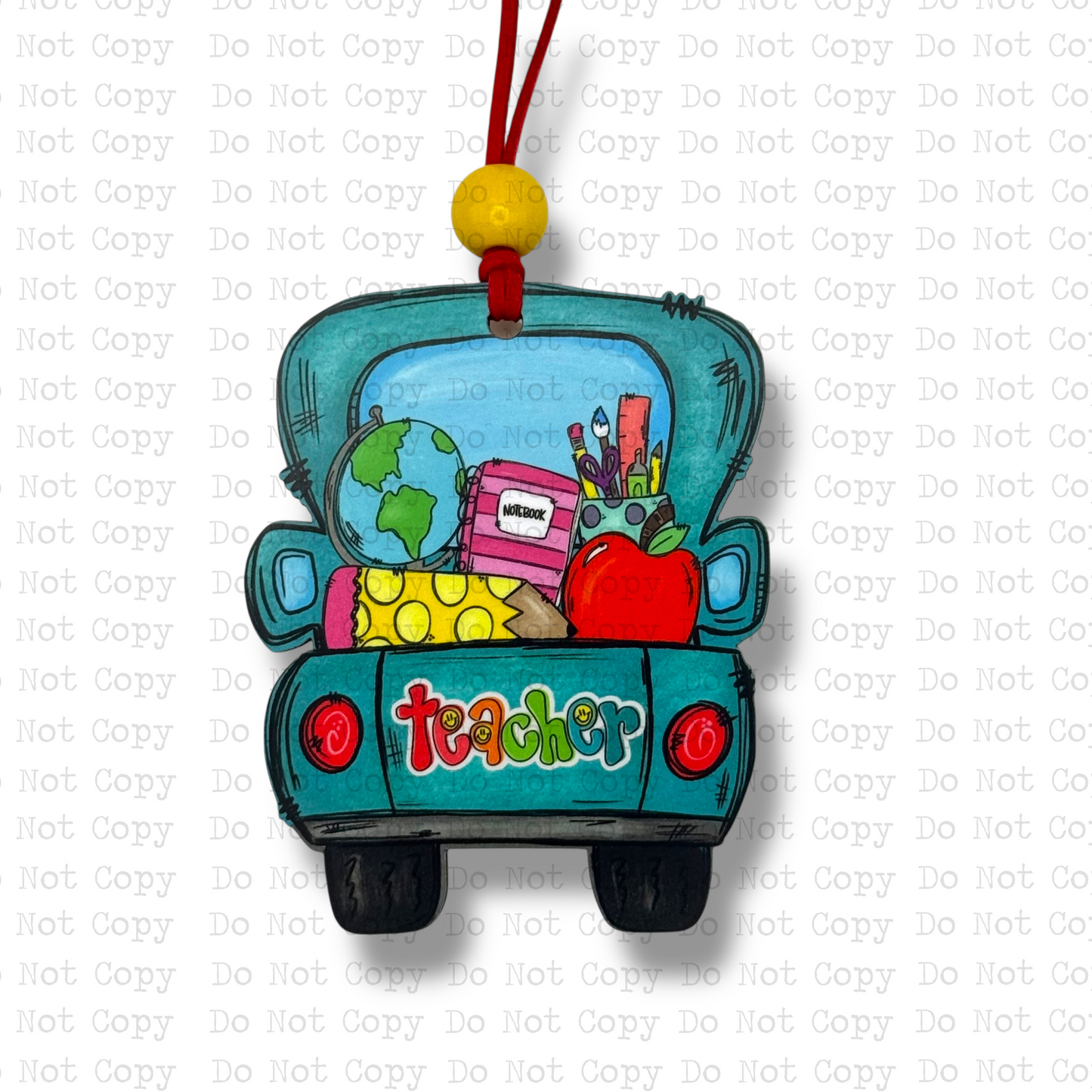 Teacher Truck Car Charm