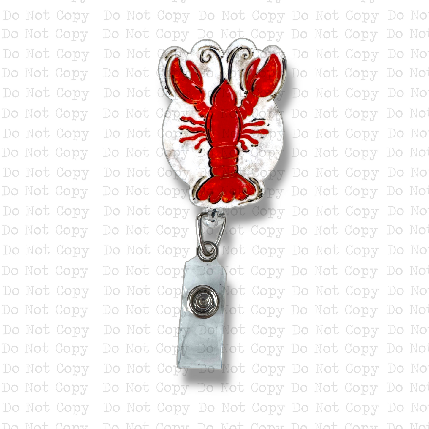 Crawfish Interchangeable Badge Button with Reel Option