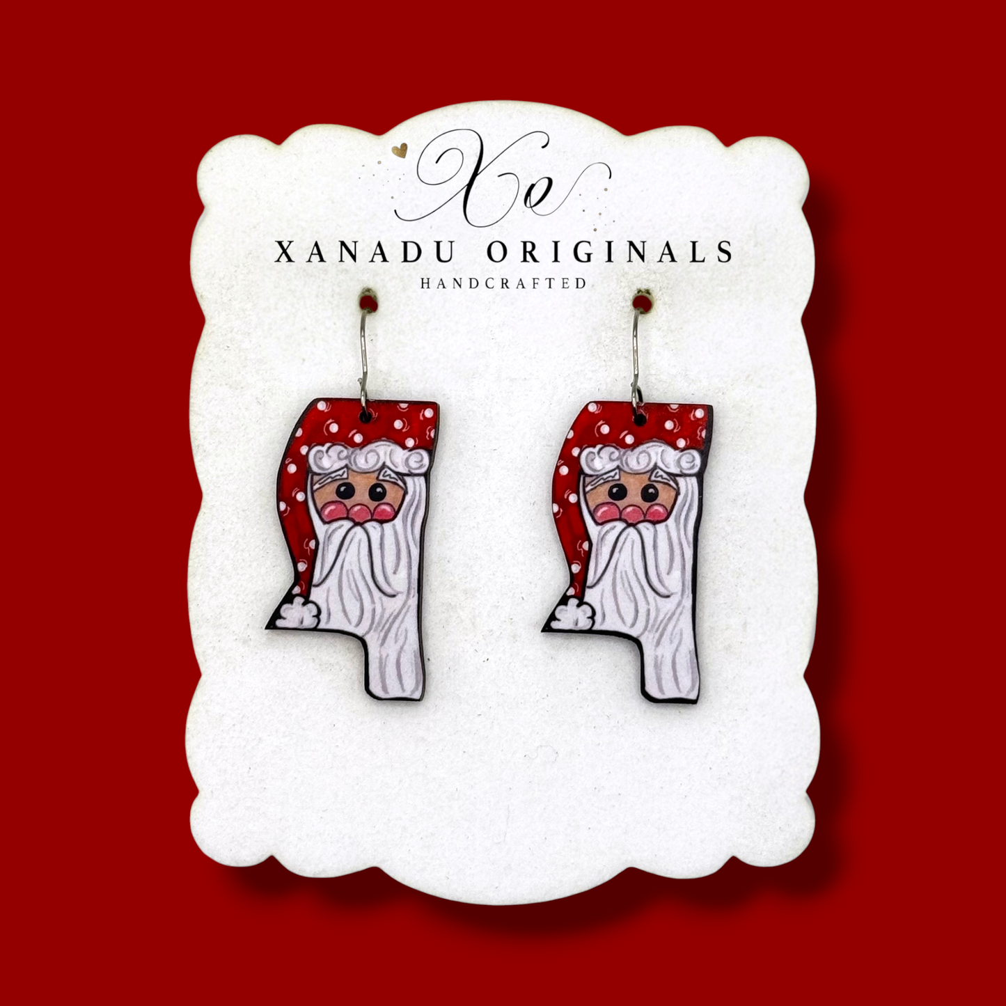 Mississippi Santa Earrings