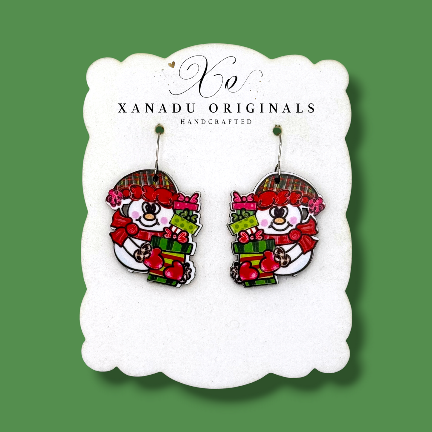 Tis The Season Snowman Earrings