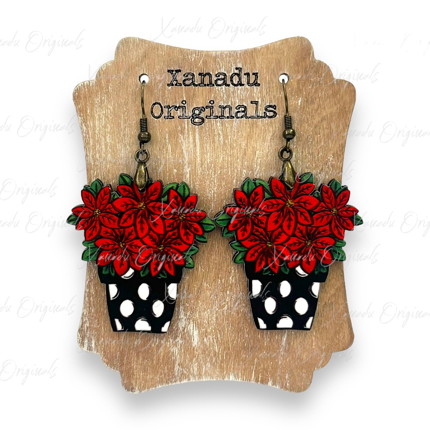 Poinsettia Earrings